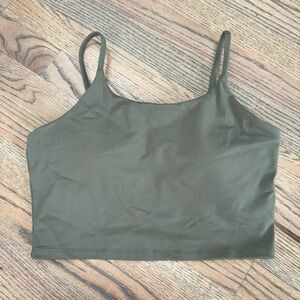 Olive Green Crop Top